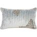 "Mina Victory Sofia Beaded Pleated Velve Powder Throw Pillows 12"" x 20"" - Nourison 798019072964"