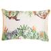 "Mina Victory Life Styles Velvet Jungle Multicolor Throw Pillows 14"" x 20"" - Nourison 798019072681"