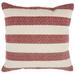 "Mina Victory Life Styles Printed Stripes Red Throw Pillows 20"" x 20"" - Nourison 798019069919"