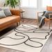 Eilir 6'7" x 9' Bone/Onyx Black/Gray/Dark Gray/Nutmeg/Beige/Black/Medium Gray/Medium Brown Area Rug - Hauteloom