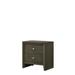 Transitional Nightstand with 2 Drawers, Gray Finish Front and Back English Dovetail Drawer