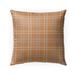COASTAL PLAID ORANGE Double Sided Indoor|Outdoor Pillow By Kavka Designs