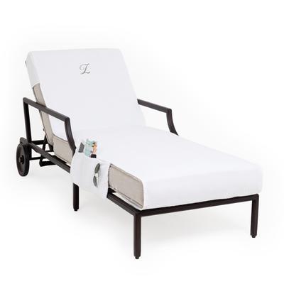 Authentic Hotel and Spa Personalized Standard Size Chaise Lounge Cover with Side Pockets