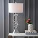 Alba 35" Curved Glass LED Table Lamp, Mercury Glass by JONATHAN Y