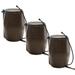 FCMP Outdoor 50-Gallon BPA Free Home Rain Water Catcher Barrel, Brown (3 Pack) - 20