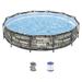 Bestway 56817E 12' x 30" Steel Pro Max Round Above Ground Swimming Pool w/ Pump - 54