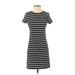 Old Navy Casual Dress - Shift: Black Stripes Dresses - Women's Size X-Small