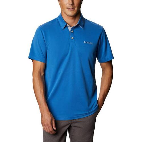 COLUMBIA-Herren-Oberteil-Nelson Point™ Polo, Größe XL in Blau