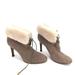 Coach Shoes | Coach Malia Stiletto Heeled Shearling Lined Bootie Beige Fur Trim Shoe 8 Women's | Color: Cream/Tan | Size: 8