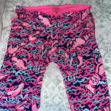 Lilly Pulitzer Pants & Jumpsuits | Cropped Luxletic Pants | Color: Blue/Pink | Size: L