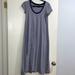 Madewell Dresses | Madewell Navy/White Striped Midi Tee Dress | Color: Blue/White | Size: Xs