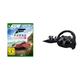 Microsoft Forza Horizon 5 (Xbox One, Series X) + Logitech G920 Driving Force Gaming Rennlenkrad, Zweimotoriges Force Feedback, 900° Lenkbereich, Racing Leder-Lenkrad - Schwarz