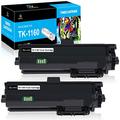 LeciRoba TK-1160 Toner Cartridges Replacement for TK-1160 TK1160 Toner ,for Kyocera ECOSYS P2040DN P2040DW P2050DN P2040 DN P2040 DW 2040DN 2040DW printers ( 2-Black)