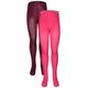 ewers - Strumpfhose Kids Uni 2Er-Pack In Pink/Beere, Gr.134-146