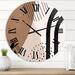 East Urban Home Abstract Shapes in Terracotta & Ivory Shapes I - Modern wall clock Metal | 16 H x 16 W x 1 D in | Wayfair