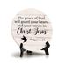 Signs ByLITA The Peace of God Will Guard Your Hearts Table Sign, Wood in Black | 5 H x 5 W x 6 D in | Wayfair PHLPNS47-LGTWD-5X5
