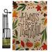 Breeze Decor Always Be Thankful Harvest & Autumn Impressions 2-Sided Polyester 18.5 x 13 in. Flag Set in Brown | 18.5 H x 13 W in | Wayfair