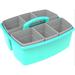 Rebrilliant Large Classroom Caddy w/ Cups, 13 X 11 X 6.575 Inches, Teal, Case Of 2 Plastic in Blue/Gray/Green | 6.6 H x 13 W x 11 D in | Wayfair