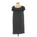 Ann Taylor LOFT Casual Dress: Black Stripes Dresses - Women's Size X-Small