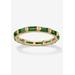 Women's Yellow Gold-Plated Birthstone Baguette Eternity Ring by PalmBeach Jewelry in May (Size 8)