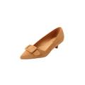 Wide Width Women's The Holland Slip On Pump by Comfortview in Brown (Size 7 1/2 W)