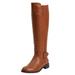 Women's The Milan Regular Calf Boot by Comfortview in Cognac (Size 7 1/2 M)