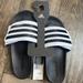 Adidas Shoes | Brand New Adidas Black & White Slides Size Mens 6 Or Womens 7 | Color: Black/White | Size: 6