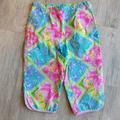 Lilly Pulitzer Bottoms | Lilly Pulitzer Cropped Pants, Girls 7 | Color: Green/Pink | Size: 7g