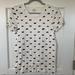 J. Crew Tops | J.Crew Women’s Short Sleeve Collection T-Shirt Black Cream Hearts Size M | Color: Black/Cream | Size: M