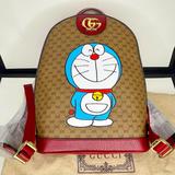 Gucci Bags | Gucci X Doraemon Logo Gg Supreme Monogram Ophidia Small Backpack Bag $3650 Nwt | Color: Red/Tan | Size: Os