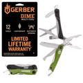 Gerber Multifunktionswerkzeug mit 12 Funktionen, Dime Pocket Multi-tool, Grün, 31-003621