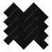 Tic Tac Tiles 12" X 12" PVC Peel & Stick Thicker Herringbone Tile Vinyl/PVC in Black | 2 H x 4 W x 1 D in | Wayfair THB48-10