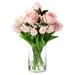 Primrue Artificial Tulip & Rose in Vase Natural Fibers, Glass in Pink | 14 H x 8 W x 8 D in | Wayfair 5233EC36EF394B0F8542E8D70B0BC1C6