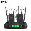 EYK – Microphone sans fil à deux canaux E220U UHF 2 transmetteurs Bodypack avec casque et micro