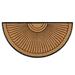 Sunburst Half-Round Coco Door Mat - Tan, 24" x 39" - Frontgate