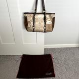 Coach Bags | Coach Patchwork Tote Brown And Gold | Color: Brown/Gold | Size: 11.5 X 9 X 4.25