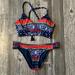 Jessica Simpson Swim | Jessica Simpson Pattern Swim | Color: Blue/Red | Size: S