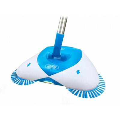 Venteo - Besen mit rotierenden Bürsten hurricane spin broom™ - Blau und Weiß - Erwachsene - Leicht