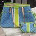 Coach Bags | Authentic Coach Signature Drawstring Carry All -Blue/Green & Matching Coin Purse | Color: Blue/Green | Size: Os