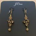 J. Crew Jewelry | New J. Crew Crystal Delacroix Dangle Drop Earrings | Color: Gold/Tan | Size: Os