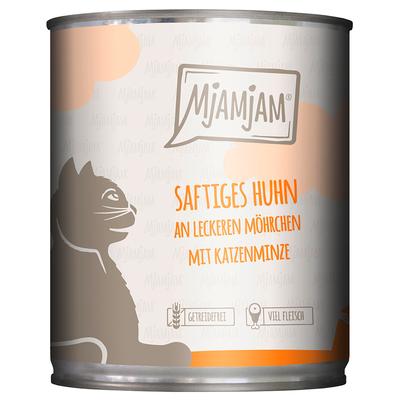 24x 800g saftiges Huhn an leckeren Möhrchen MjAMjAM Katzenfutter nass