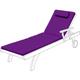 Coussin de chaise longue d'extérieur, Matelas transat confortable et pliable avec appui-tête,