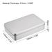 Metal Tin Box, 4.53" x 3.35" x 0.87" Containers with Lids, Silver Tone - Silver Tone