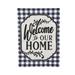 Evergreen Enterprises, Inc Classic Welcome Home 2-Sided Nylon 44 x 28 in. House Flag in Black/White | 44 H x 28 W in | Wayfair 159241