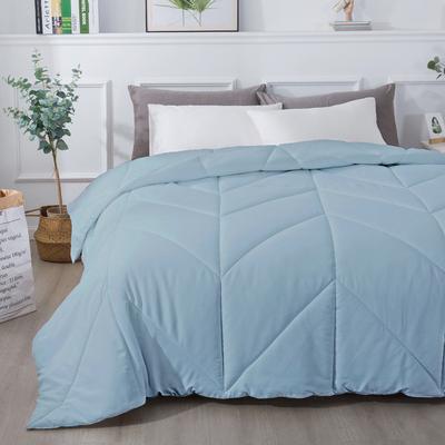 Chevron Stitch Down Alternative Comforter by St. James Home in Blue Fog (Size KING)