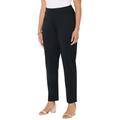 Plus Size Women's Liz&Me® Slim Leg Ponte Knit Pant by Liz&Me in Black (Size 6X)