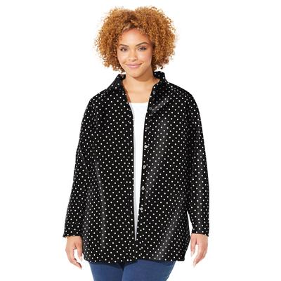 Plus Size Women's Liz&Me® Buttonfront Shirt by Liz&Me By Catherines in Black Dot (Size 1X)