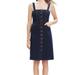 Madewell Dresses | Madewell Button Front Overall Denim Dress With Pockets Matilda Dark Wash. | Color: Blue | Size: 2