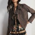Anthropologie Jackets & Coats | Anthropologie X Hutch Faux Suede Moto Jacket | Color: Gray | Size: Various