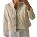 J. Crew Jackets & Coats | J. Crew Women's Chino Jacket Classic Twill Beige Button Down Cropped | Color: Cream/White | Size: 4